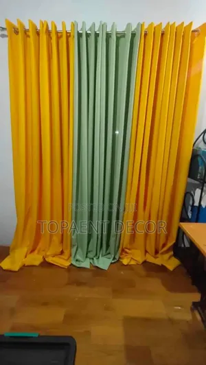 Yellow and Green Door Curtain Yellow and Green Door Curtain