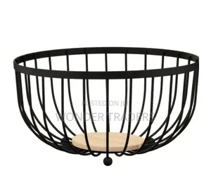 Fruit Basket With Wooden Base