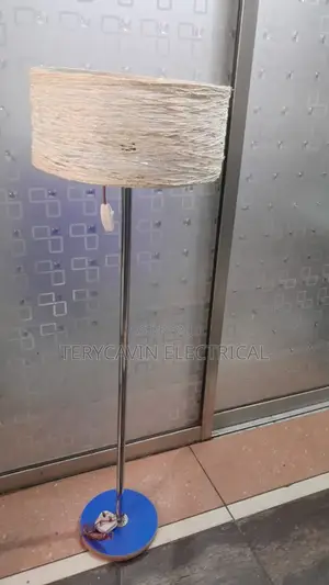 Floor Stand Lamp With Sisal Shade