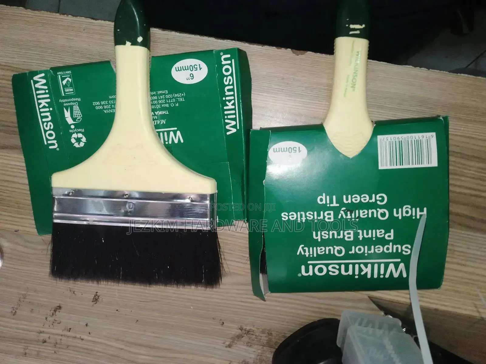 Green Tip Painting Brushes High Quality 6"