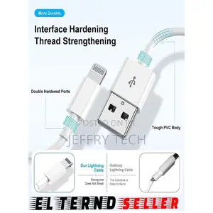 High Quality Fast Charging and Data Cable for iPhone - White