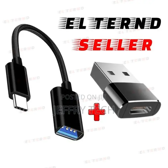 OTG Adapter From Type C to USB + OTG Adapter From USB to Typ