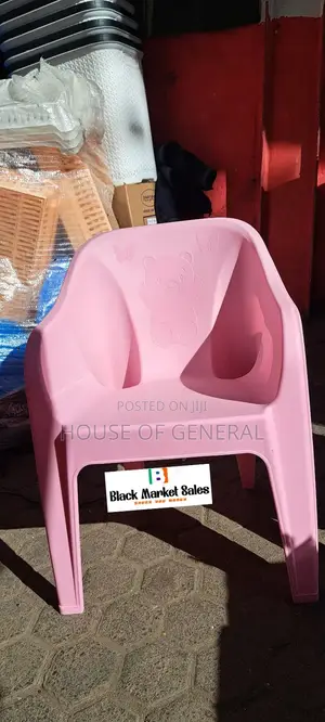 Baby Pink Plastic Chair