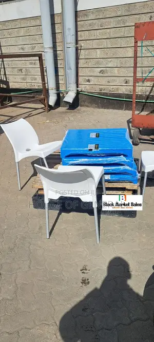 Plastic Chair and Tables Available With Metal Legs