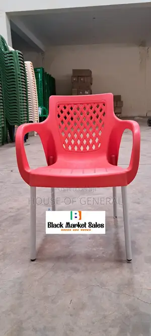 Heavy Duty Plastic Chair With Metal Tubing Legs