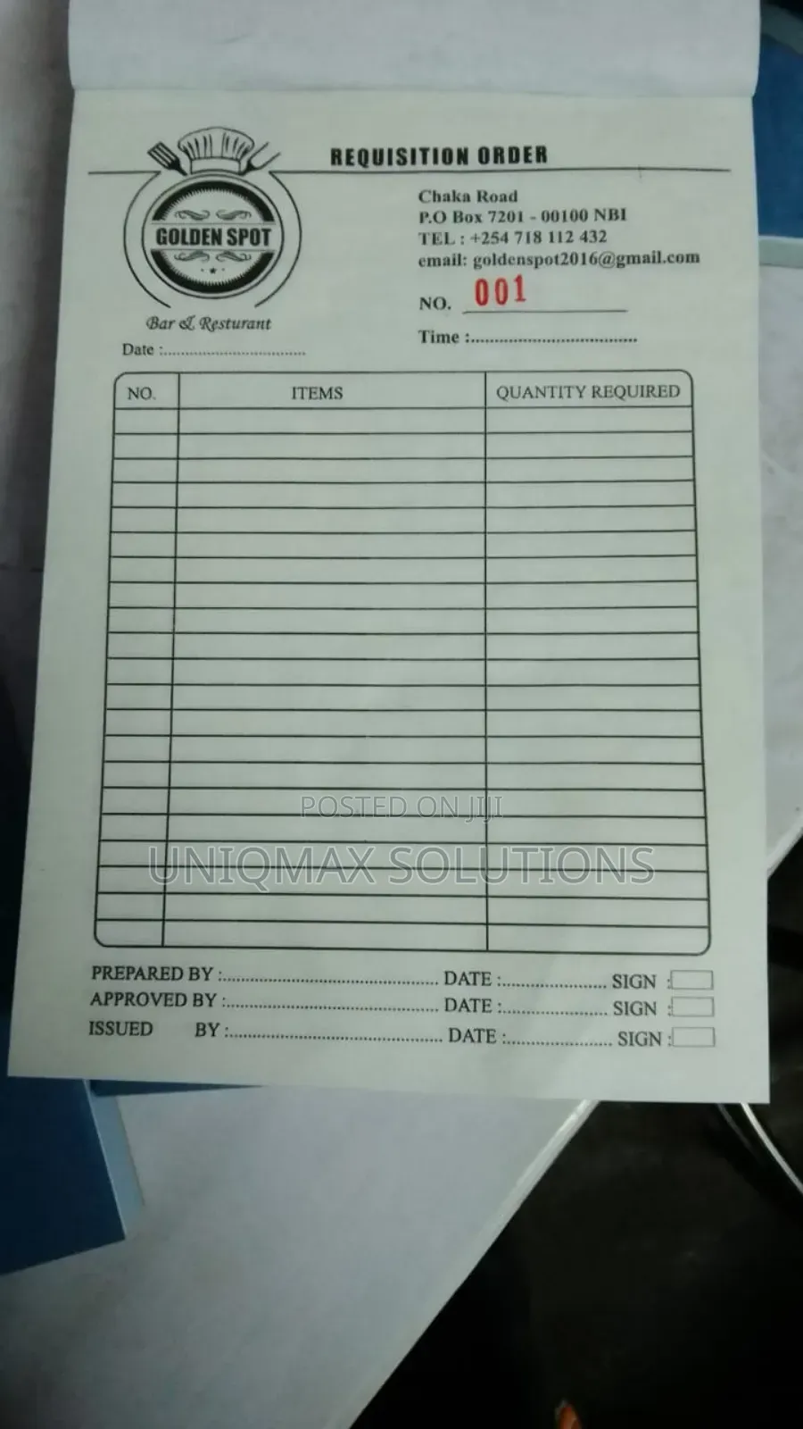 Quality NCR Receipts