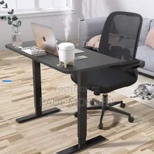 Black Adjustable in Height Electric Desk