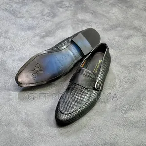 Italian Black Leather Official Shoes