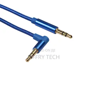 Jack 3.5mm Audio Cable Male To Male 90 Degree Right Angle Au