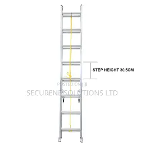 Aluminium Twin Extension Ladders With Pulley And Rope