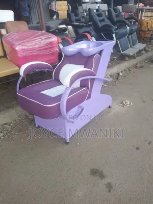 Sink Chair, Purple and White 