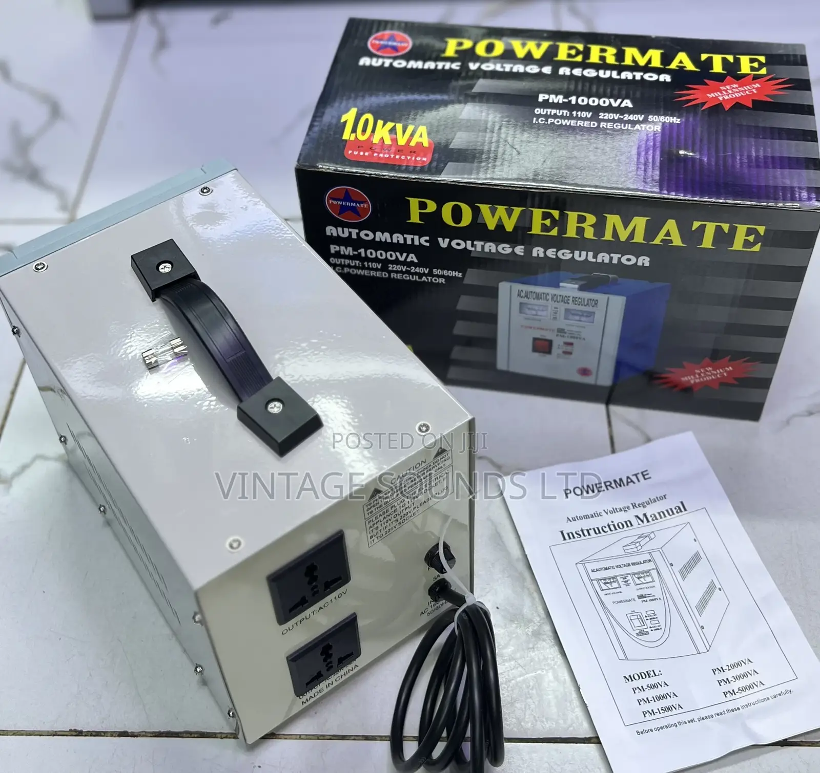 Powermate 1000 VA Automatics Voltage Regulator With Stepdown
