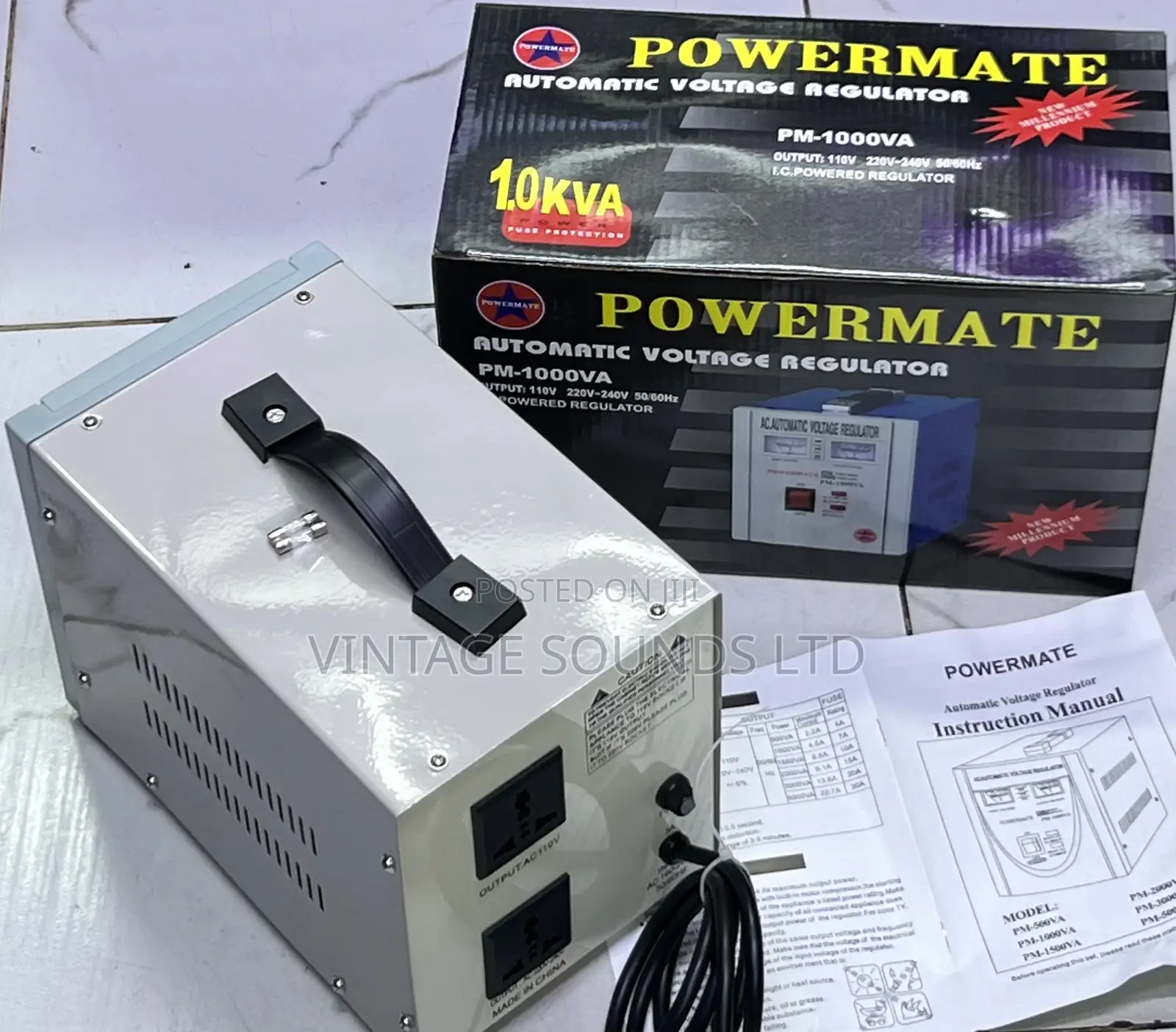 Powermate 1000 VA Automatics Voltage Regulator With Stepdown