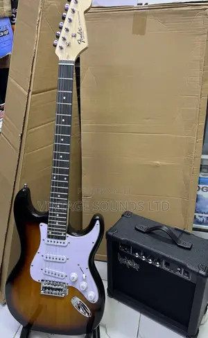 Electric Solo Guitar 24 Frets + Rockstar 6.5” Mini Combo Amp