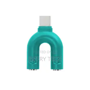 U Shape Type-C Audio Jack to Headphone Microphone Splitter C