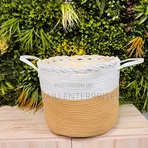 Decorative Cotton Rope Laundry Basket
