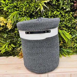 Decorative Wooven Basket With Lid