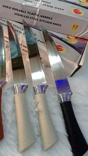 Hard Durable Plastic Handle Kitchen Knives