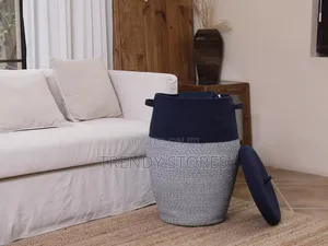 2 Color Cotton Rope Basket With Handles
