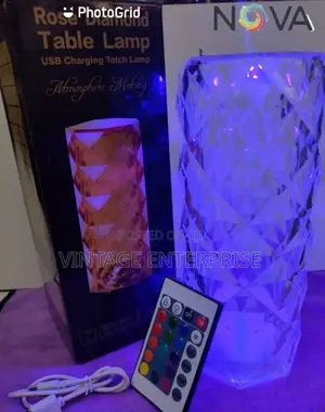 USB Crystal Table Lamp (Tricolour Dimming )••√