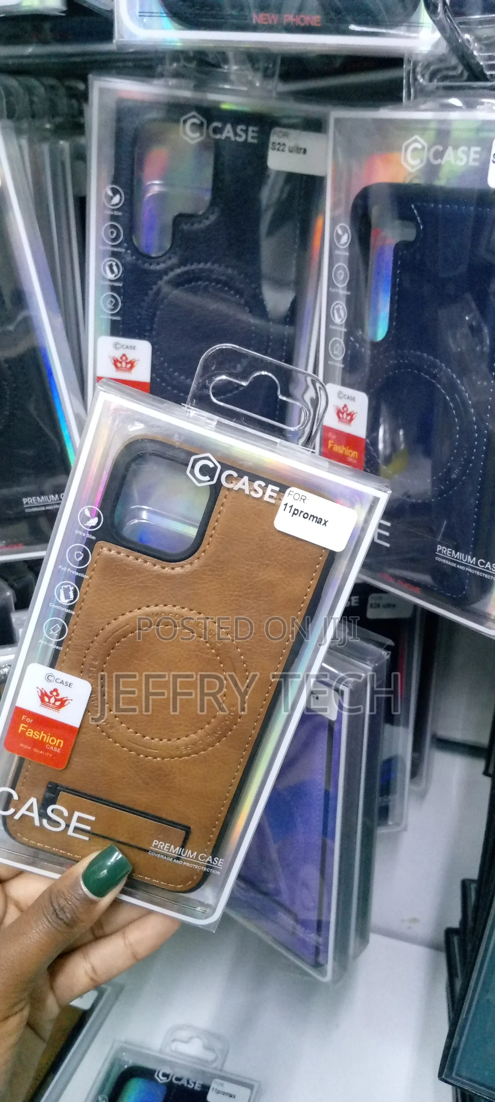 Leather Case for iPhone 11 Pro Max Strong Magnetic [Compatib