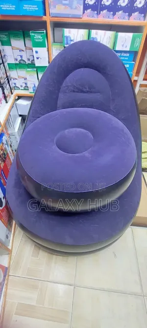 Inflatable Seat Plus Foot Rest With Pump,