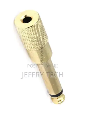 1/4in (6.35mm) TS Mono Plug To 3.5mm TRS Stereo Jack Adapter