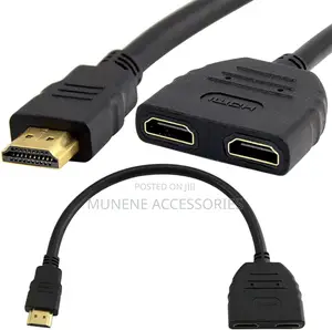HDMI Male to Dual HDMI HDTV Female Splitter Adapter Out