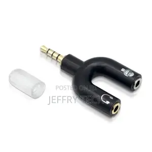 AUX 3.5mm 4p to AUX 3p Audio Splitter Adapter Cable Micropho