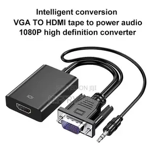 Vga Male Converter Adapter With Audio to Hdmi Female Full Hd