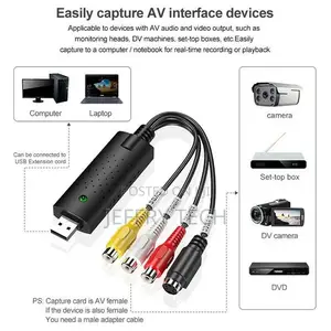 USB 2.0 Easycap Audio Video Capture Card Adapter for Capture
