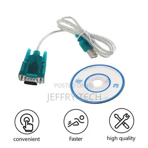 Usb 2.0 to Serial Rs-232 Db9 9 Pin Converter Adapter Cable