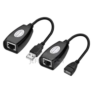 USB 2.0 Extension Adapter Over RJ45 Cat5/Cat5e/Cat6 Cable 45