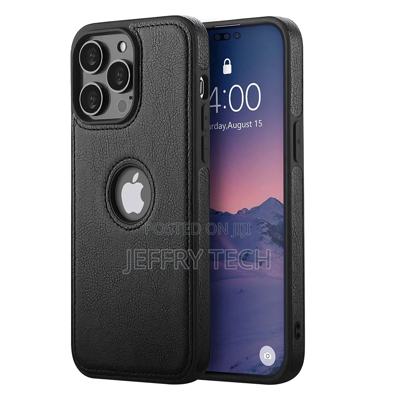 Leather Flexible Back Case Designed for iPhone 14 Pro Max (6