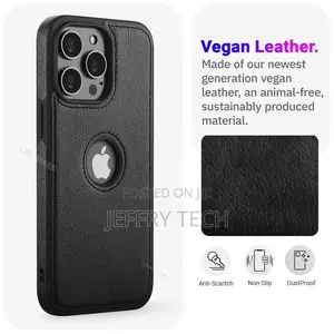 Leather Flexible Back Case Designed for iPhone 14 Pro Max (6