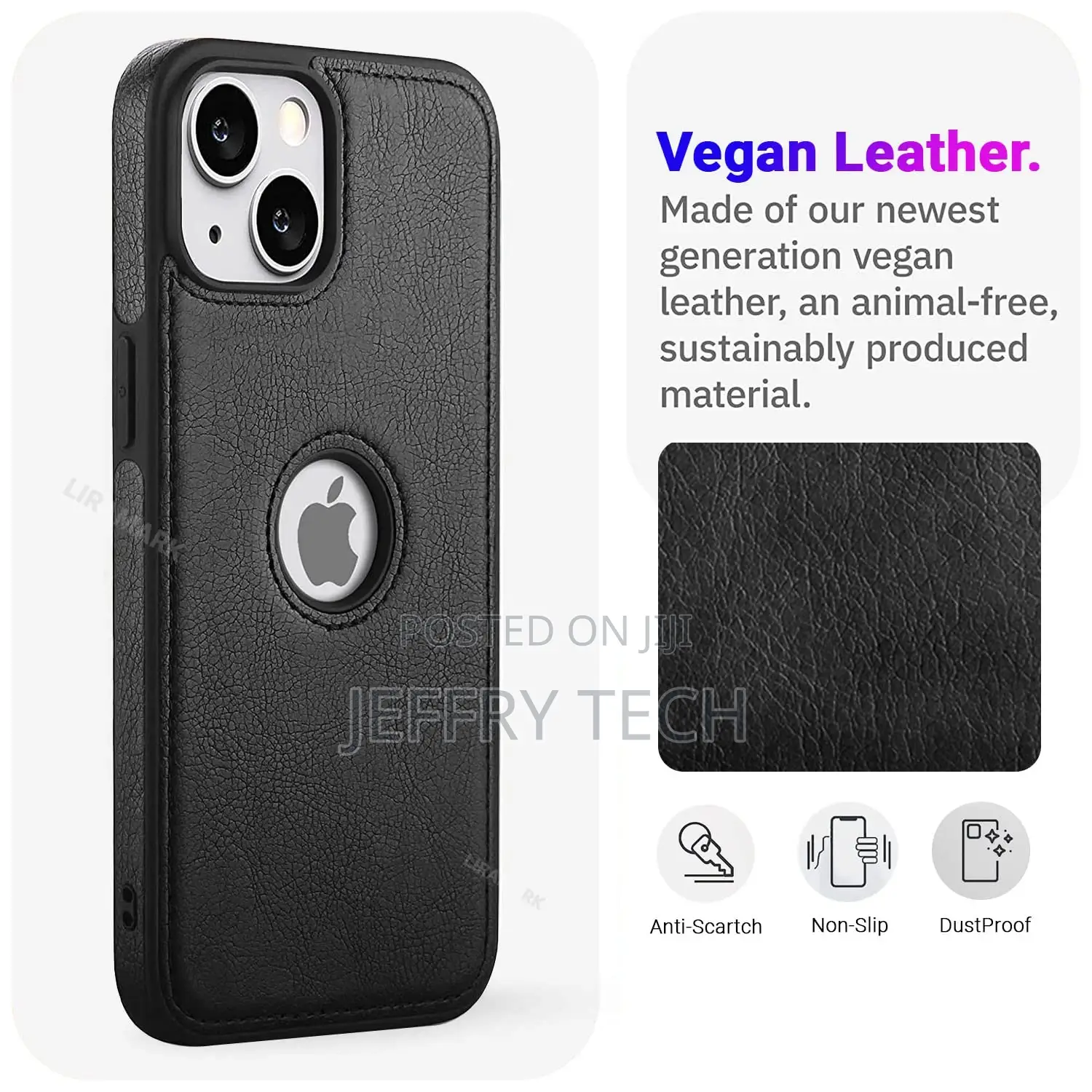 Leather Flexible Back Cover for iPhone 14 Plus (6.7 Inch) (B