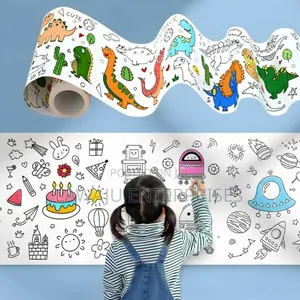Coloring Paper With Stickers 10m
