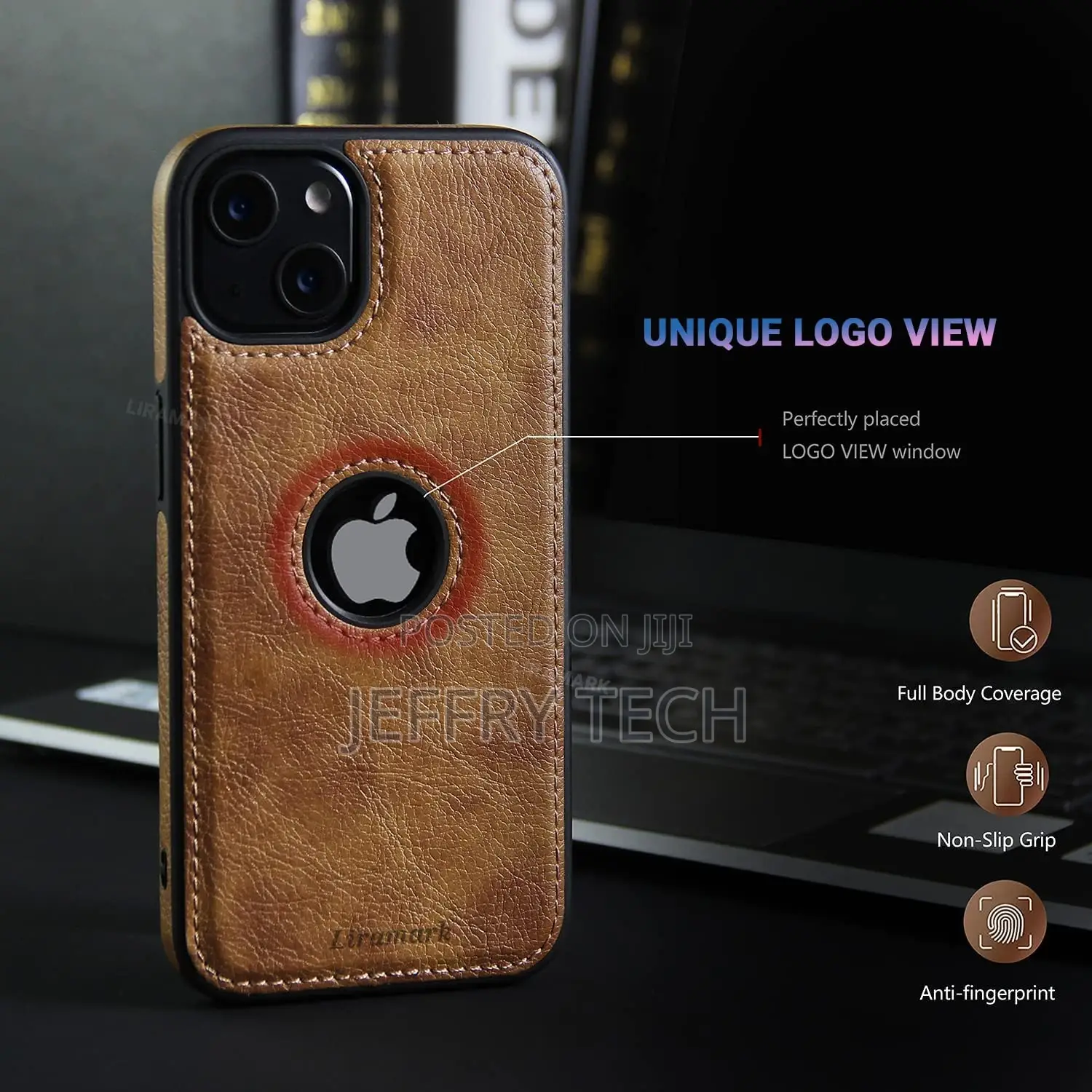 Leather Back Case for Apple iPhone 13 Mini (5.4 Inch) (Brown