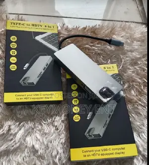 8 in 1 Macbook Type C to HDMI, VGA, LAN, SD Adapter