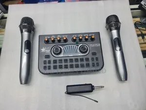 XY 2 Channels Soundcard Rechargeable Wireless Microphone