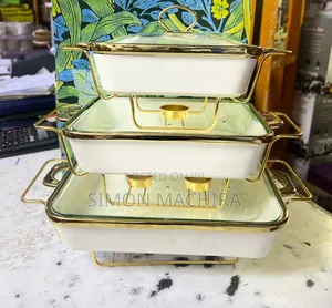3pcs Ceramic Chafing Dishes