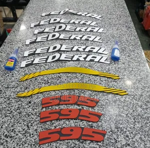 3D Federal Tyre Stickers -Yellow and White