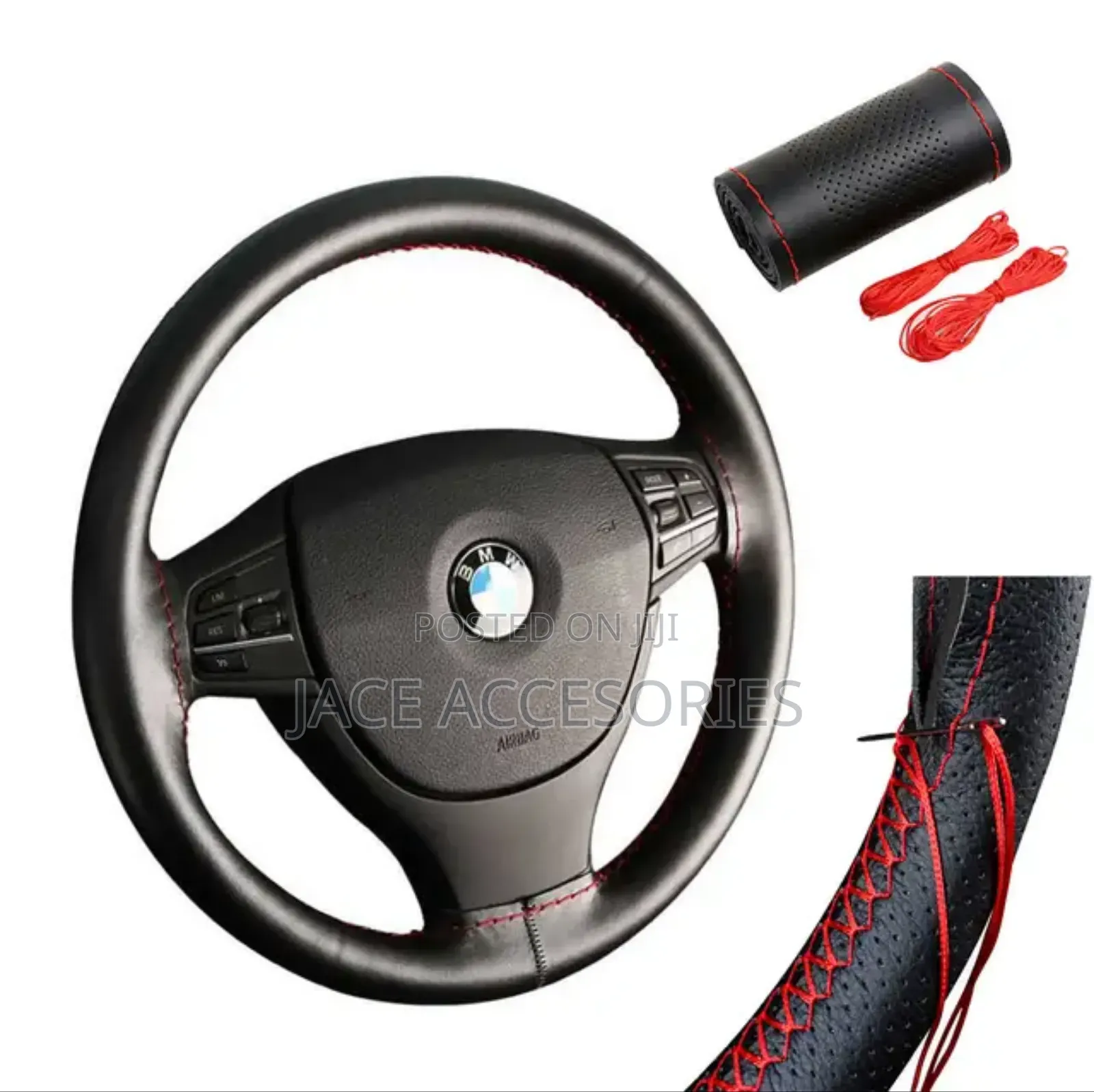 Microfiber Car Steering Leather Stitching