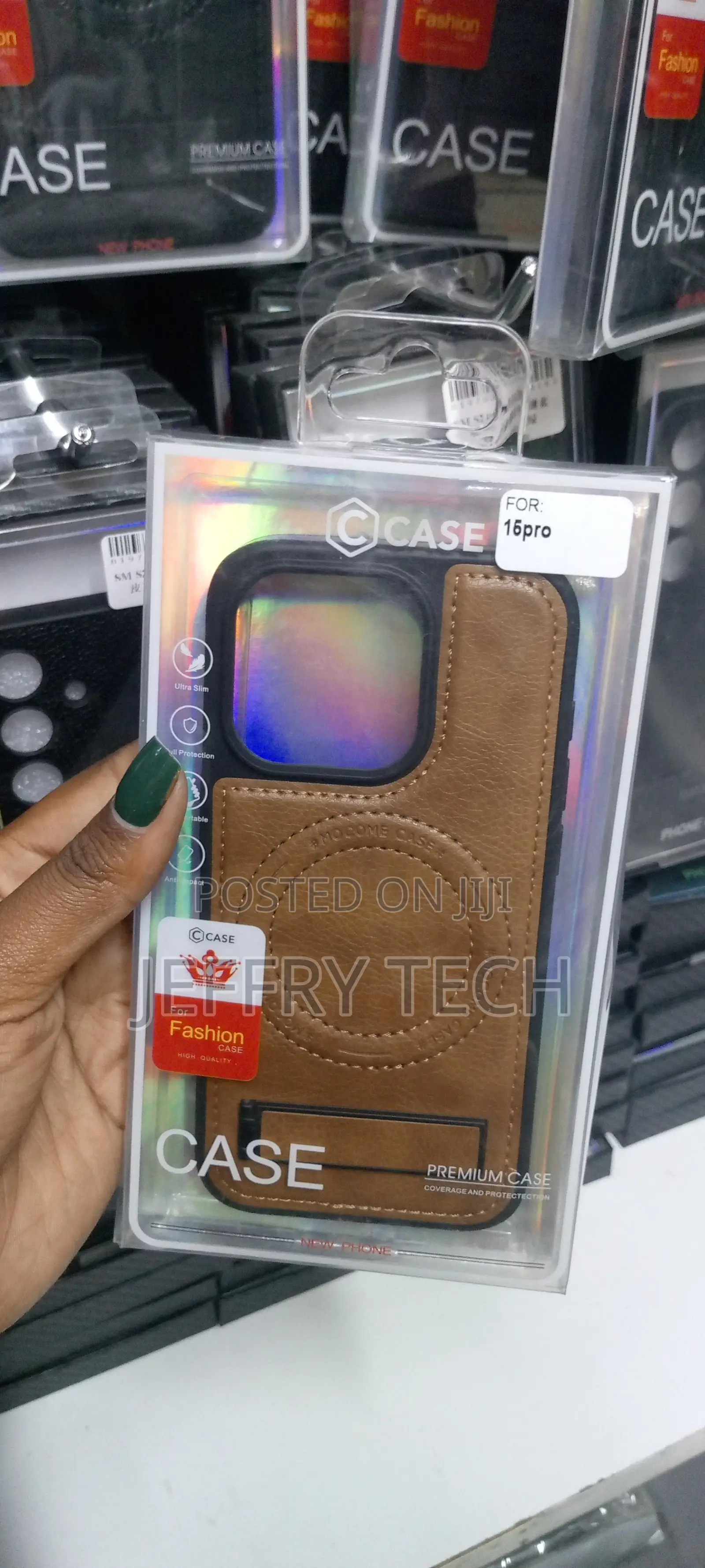 iPhone 15 Pro With Hidden Kickstand, [Compatible With Magsa