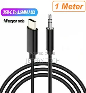 Type C to 3.5mm Car Audio Aux Jack Adapter Black for Huawei