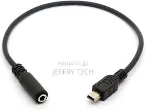 Mini USB Male to 3.5mm Female AUX Audio Cable Cord for Heads