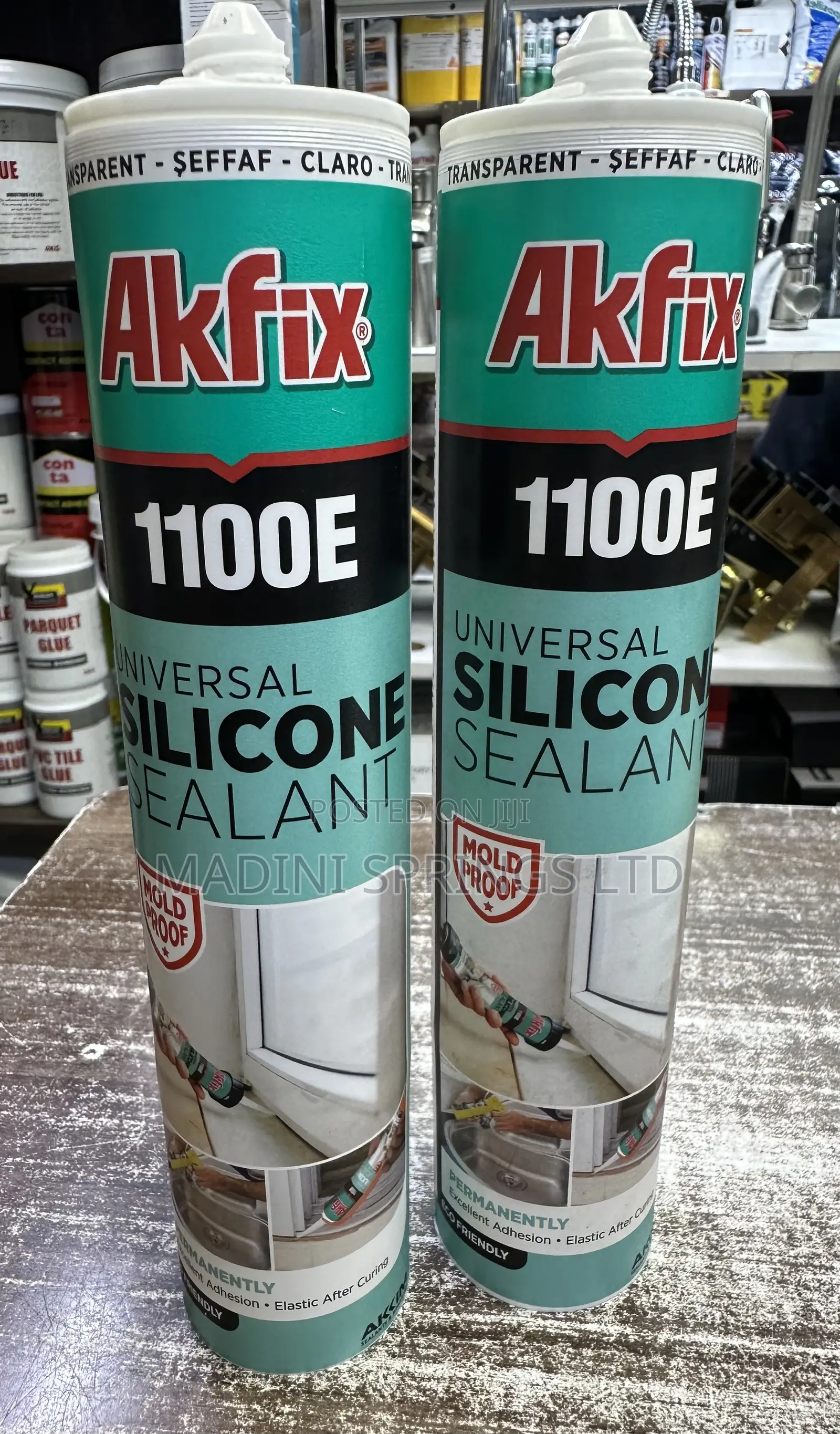 Akfix 1100e Mold Proof Universal Silicon Sealant (Clear)