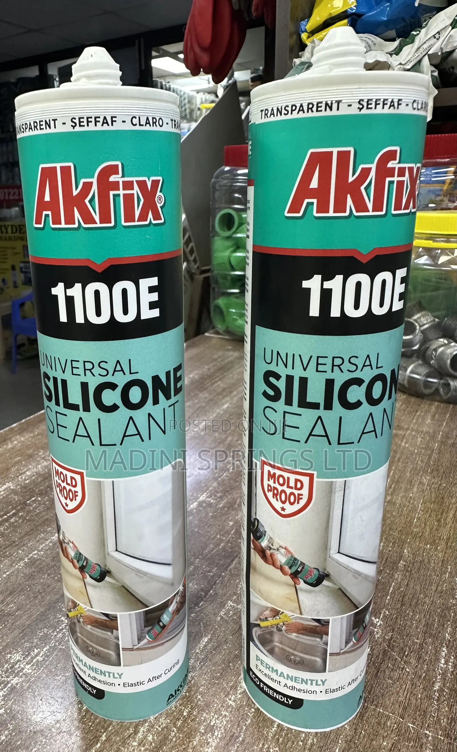 Akfix 1100e Mold Proof Universal Silicon Sealant (Clear)