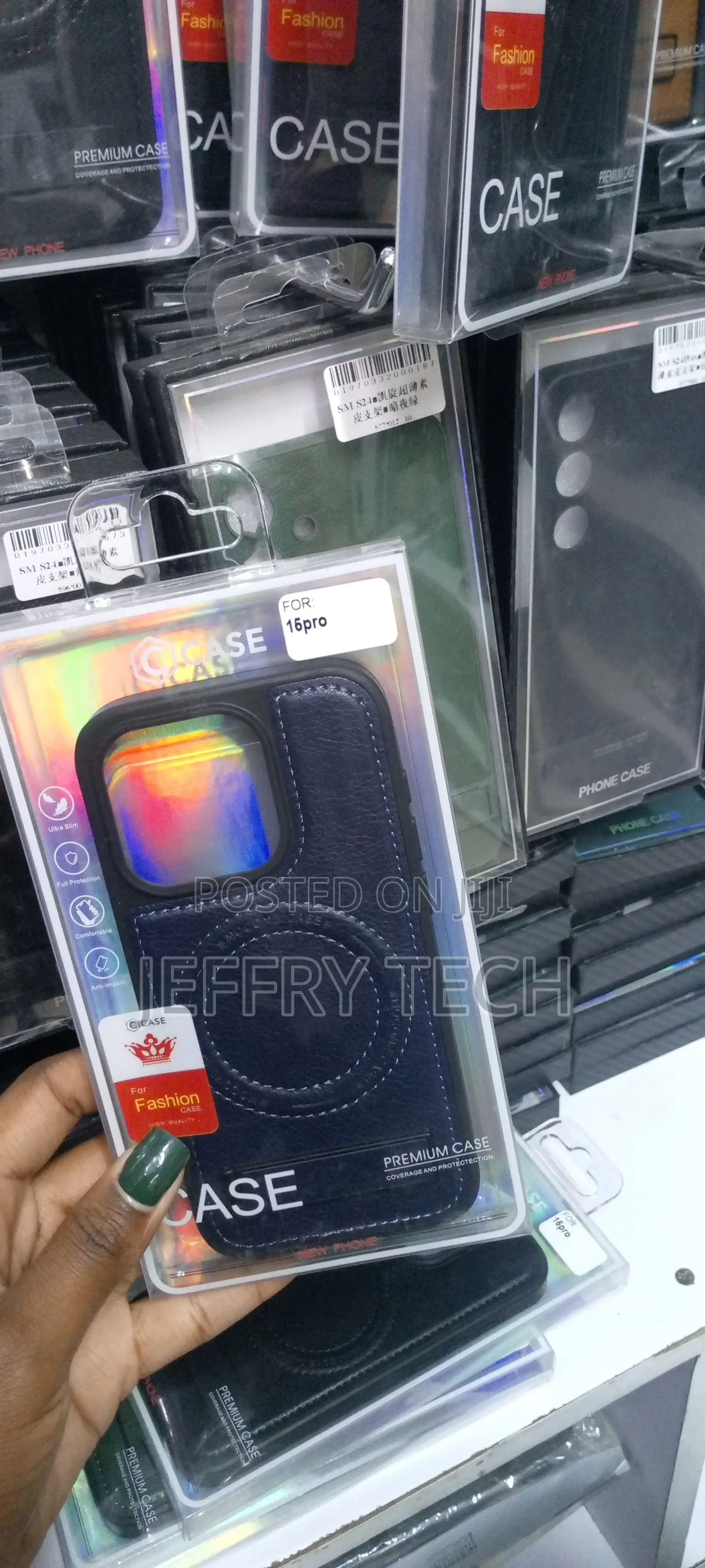 iPhone 15 Pro Premium PU Leather Case