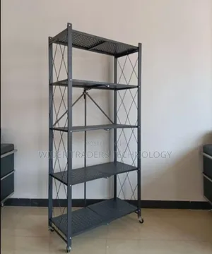 5 Layer Foldable Kitchen Rack Size: Layer 163*39*72cm